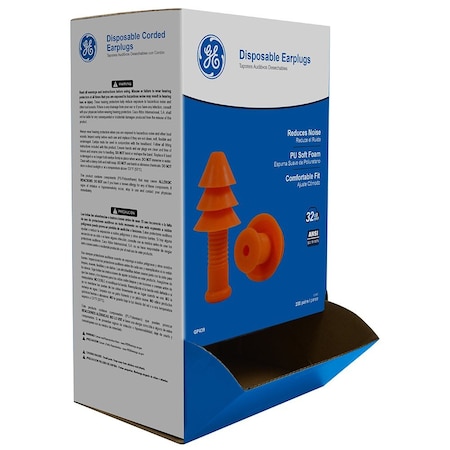 Ge Silicone Earplugs, 200 PK GP439